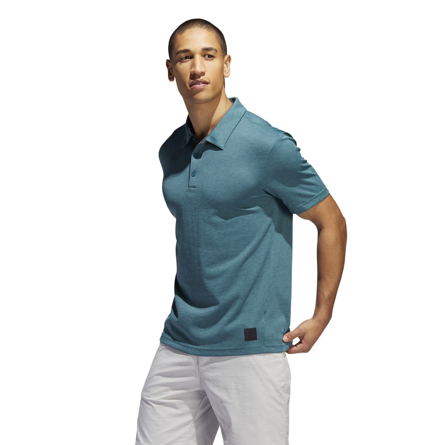 adidas no collar golf shirt