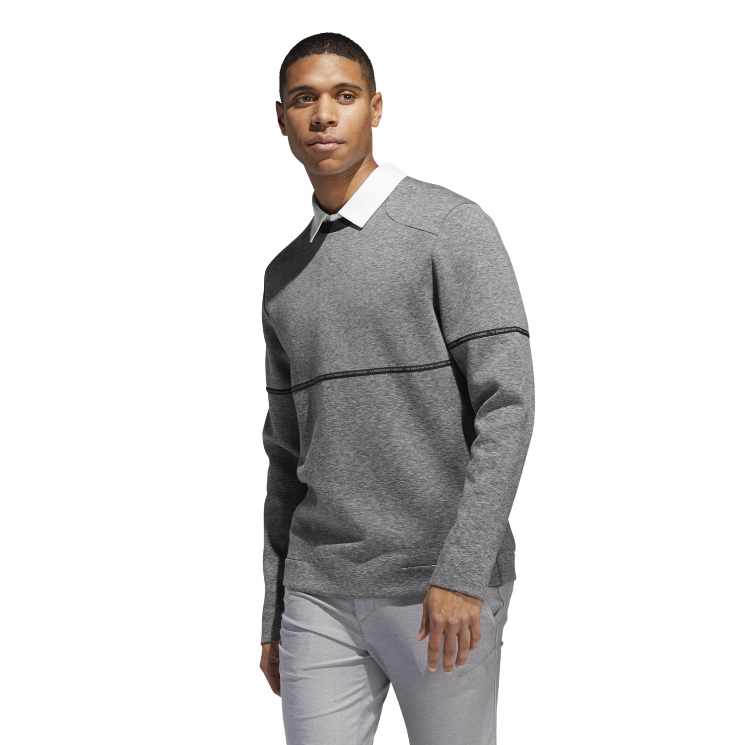Adicross heather fleece crew sweatshirt clearance