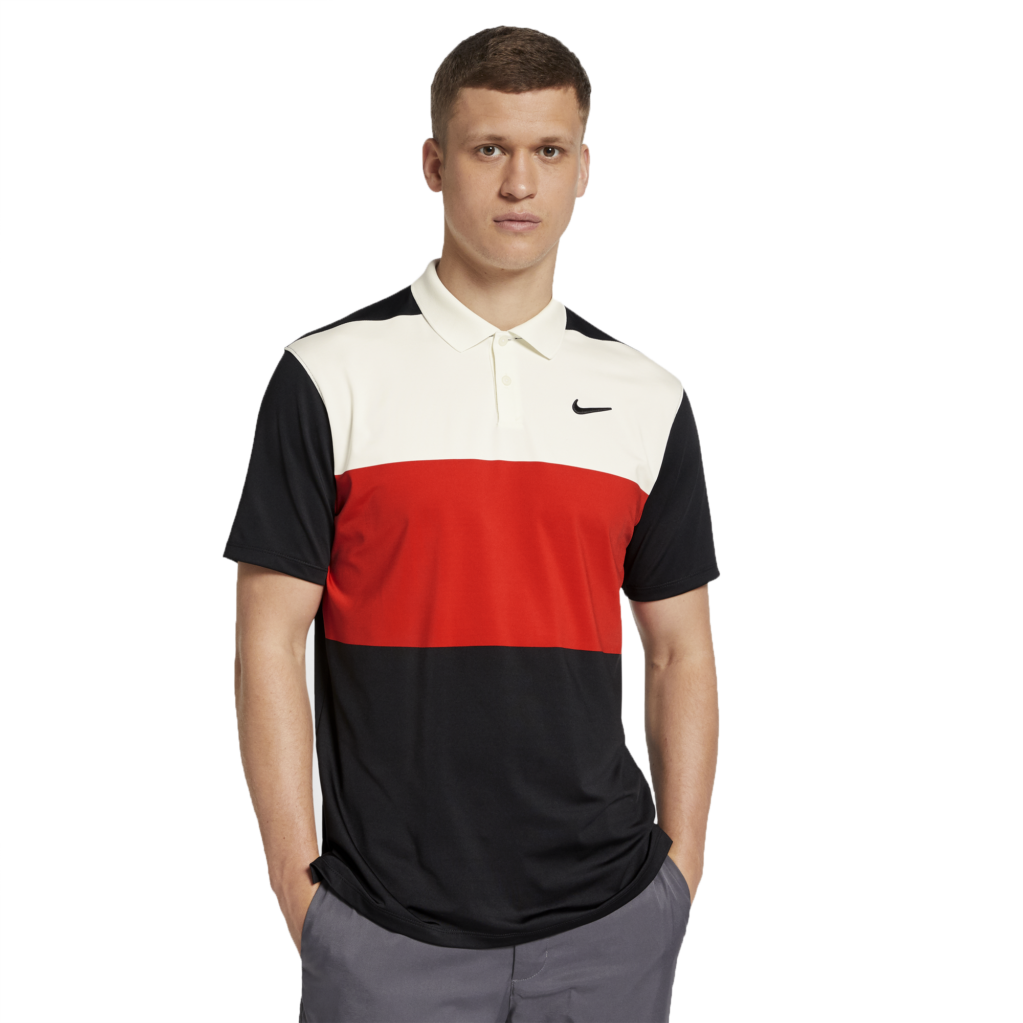 nike golf dry vapor colour block polo shirt