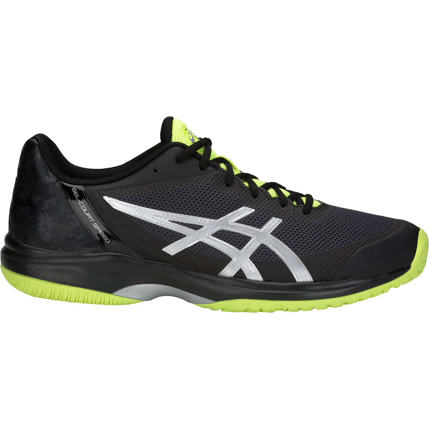 black and yellow tennis shoes